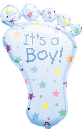 Picture of ITS A BOY FOOT SHAPE FOIL BALLOON 23X32IN